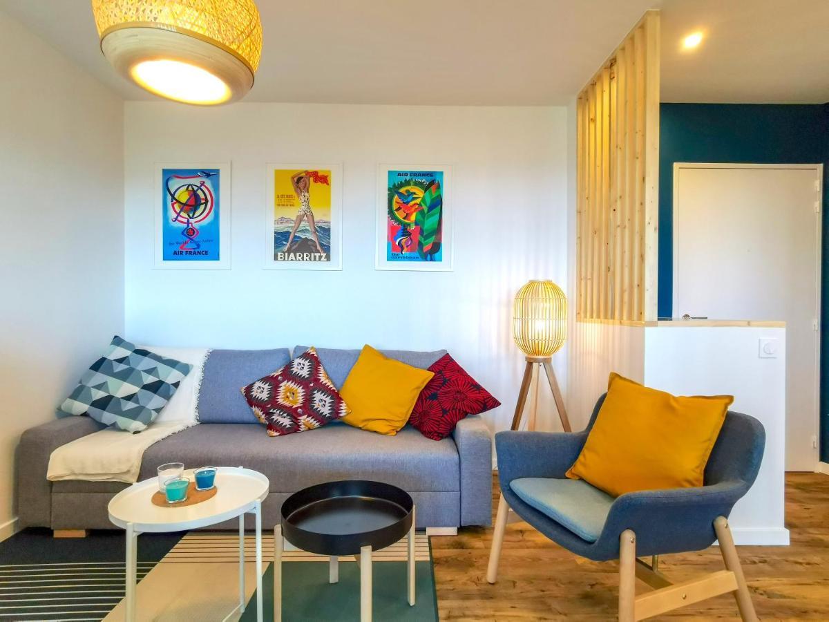 Ilunabarra - Appartement Calme, Vue Mer, Parking - WiFi&Netflix Ciboure Exteriör bild