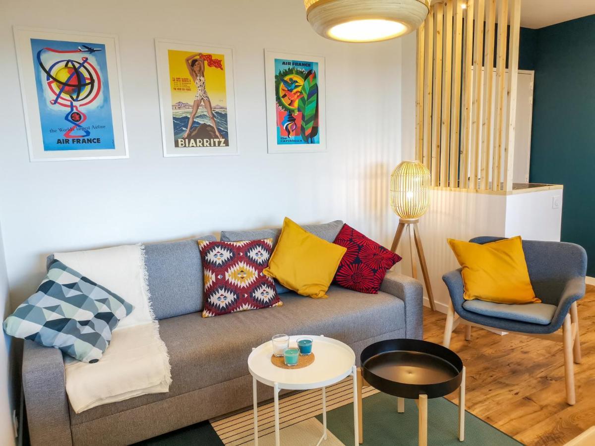 Ilunabarra - Appartement Calme, Vue Mer, Parking - WiFi&Netflix Ciboure Exteriör bild
